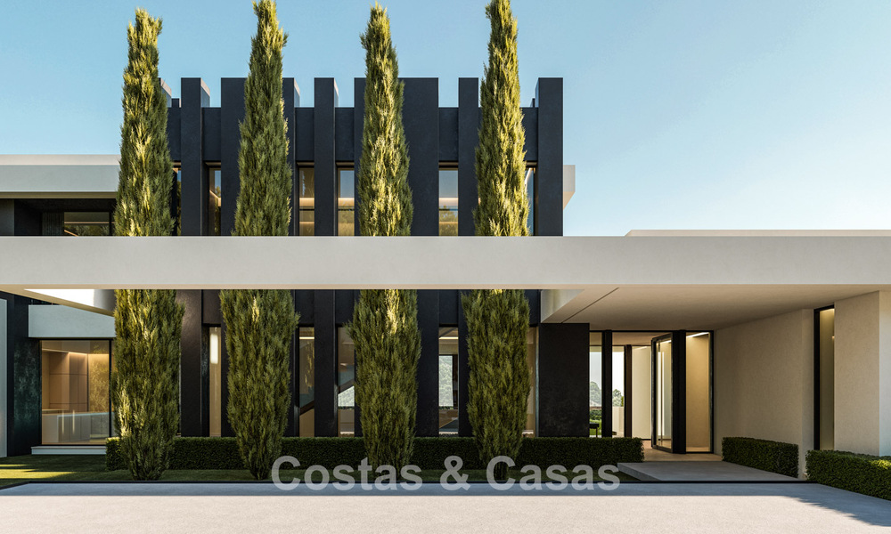 Architectonische nieuwbouwvilla’s met panoramisch zeezicht te koop in een beveiligde urbanisatie van Benahavis - Marbella 785778