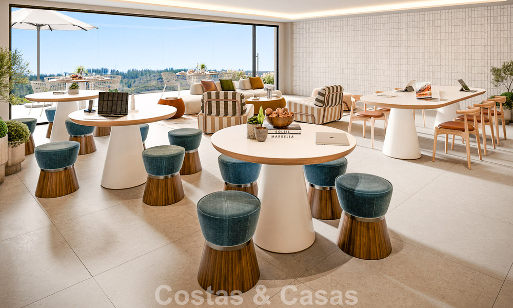 Lancering! Off-plan, innovatieve appartementen te koop met zeezicht in de heuvels van Marbella Oost 787026