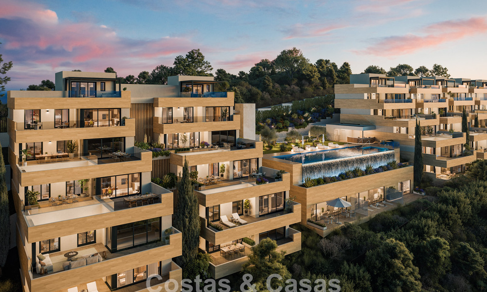 Lancering! Off-plan, innovatieve appartementen te koop met zeezicht in de heuvels van Marbella Oost 787028