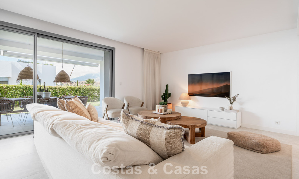 Instapklaar, modern, ruim 4-slaapkamer appartement te koop met ruime privétuin in luxe resort ten oosten van Marbella centrum 787115