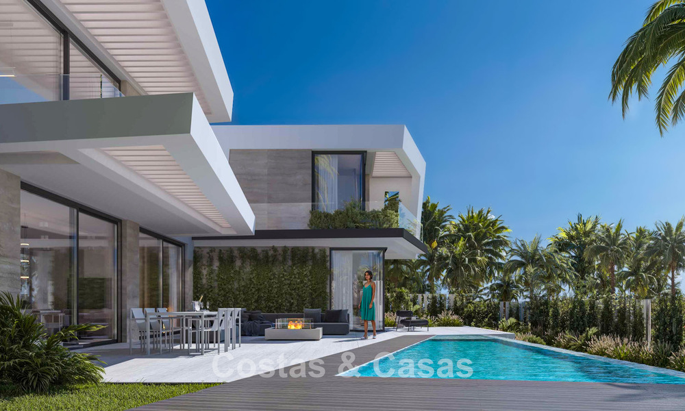 Exclusieve, off-plan designvilla’s met avant-garde architectuur te koop op 200m van het strand in Mijas Costa 787488
