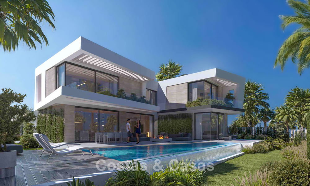 Exclusieve, off-plan designvilla’s met avant-garde architectuur te koop op 200m van het strand in Mijas Costa 787489