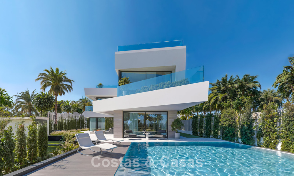 Exclusieve, off-plan designvilla’s met avant-garde architectuur te koop op 200m van het strand in Mijas Costa 787511