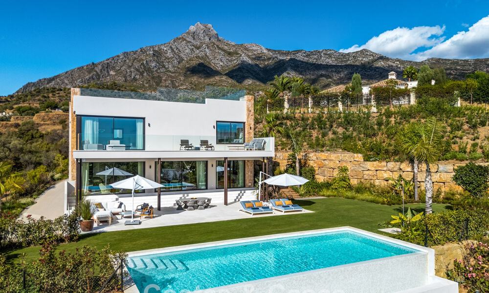 Instapklare, high-end designvilla met zeezicht te koop aan de Golden Mile van Marbella 788121