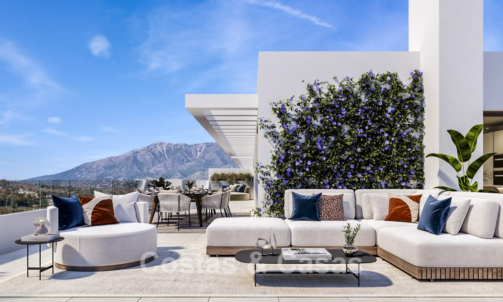 Eigentijdse nieuwbouwappartementen te koop grenzend aan de golfbaan in Mijas, Costa del Sol 791149
