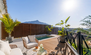 Eigentijds gerenoveerd 3-slaapkamer appartement te koop met privézwembad en zeezicht in Nueva Andalucia, Marbella 790785 