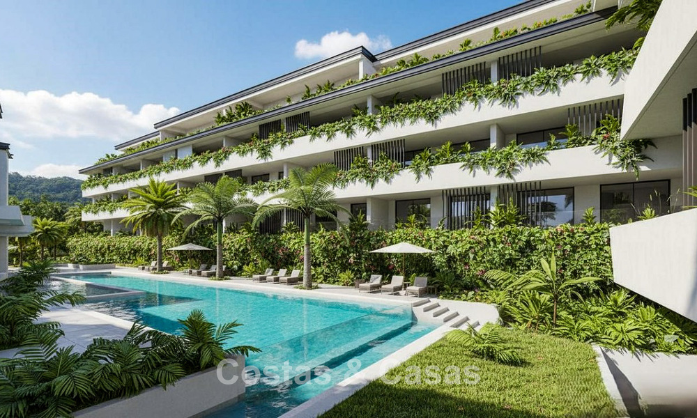 Exclusieve luxe appartementen in een eerstelijns golfcomplex met zeezicht in Mijas, Costa del Sol 791291