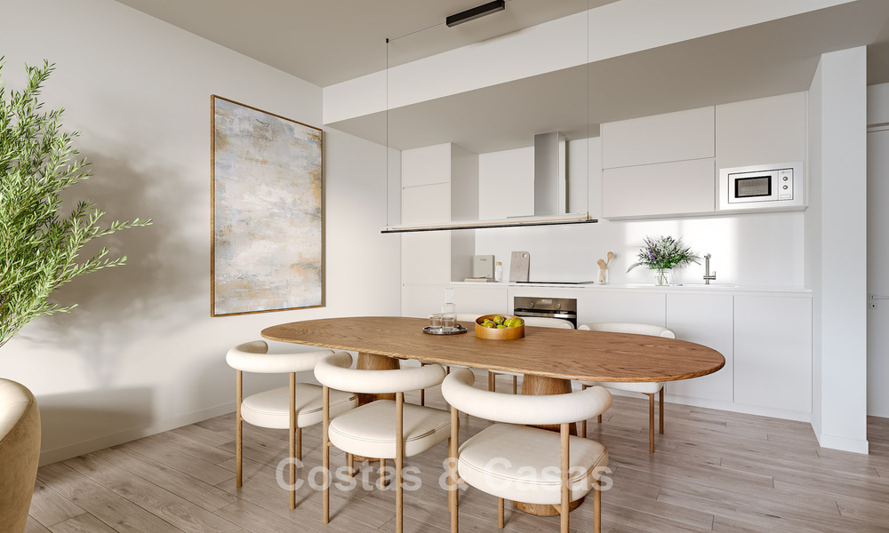 Stijlvolle nieuwbouwappartementen met panoramisch zeezicht te koop in Mijas Costa, Costa del Sol 791713