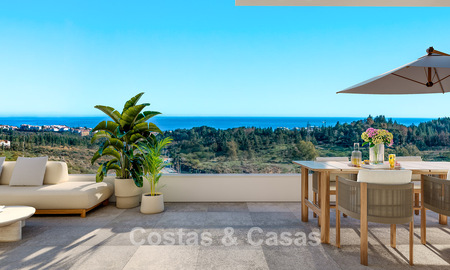Stijlvolle nieuwbouwappartementen met panoramisch zeezicht te koop in Mijas Costa, Costa del Sol 791717