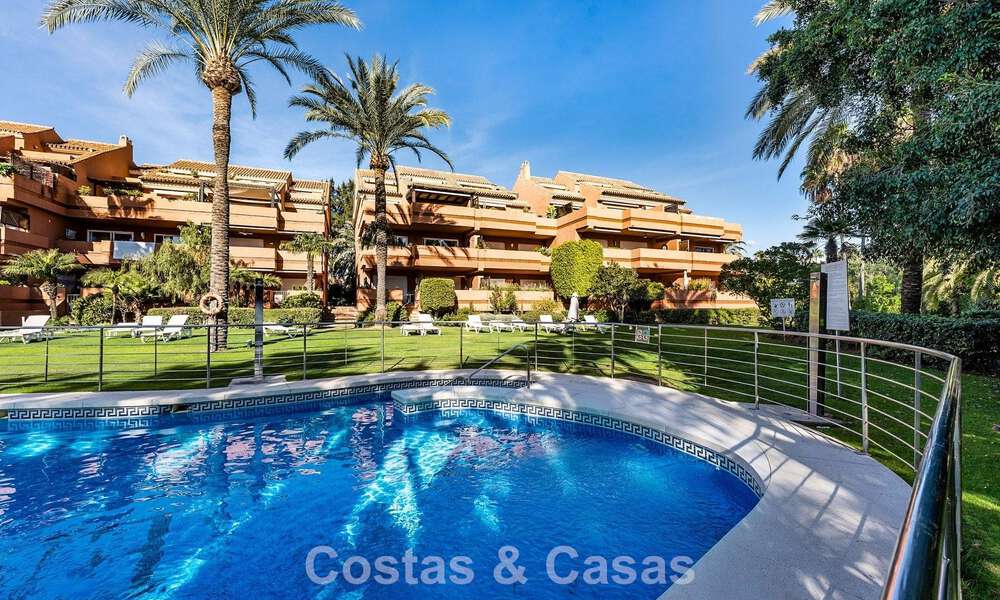 Instapklaar appartement te koop in een exclusieve urbanisatie aan de strandzijde tussen Puerto Banus en San Pedro, Marbella 792031