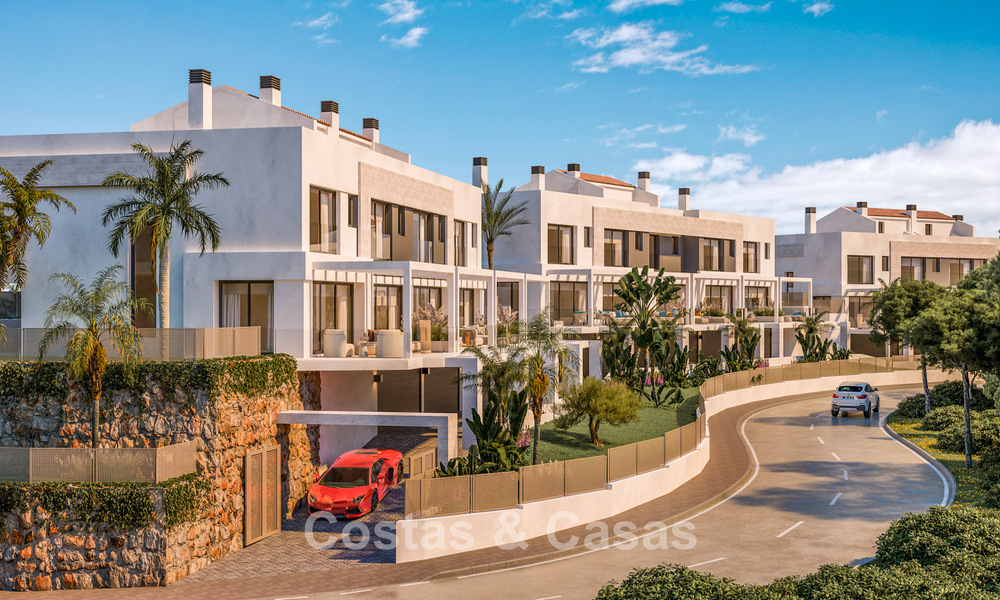 Modernistische schakelvilla’s te koop met 360° uitzicht, in Mijas Costa, Costa del Sol 791810