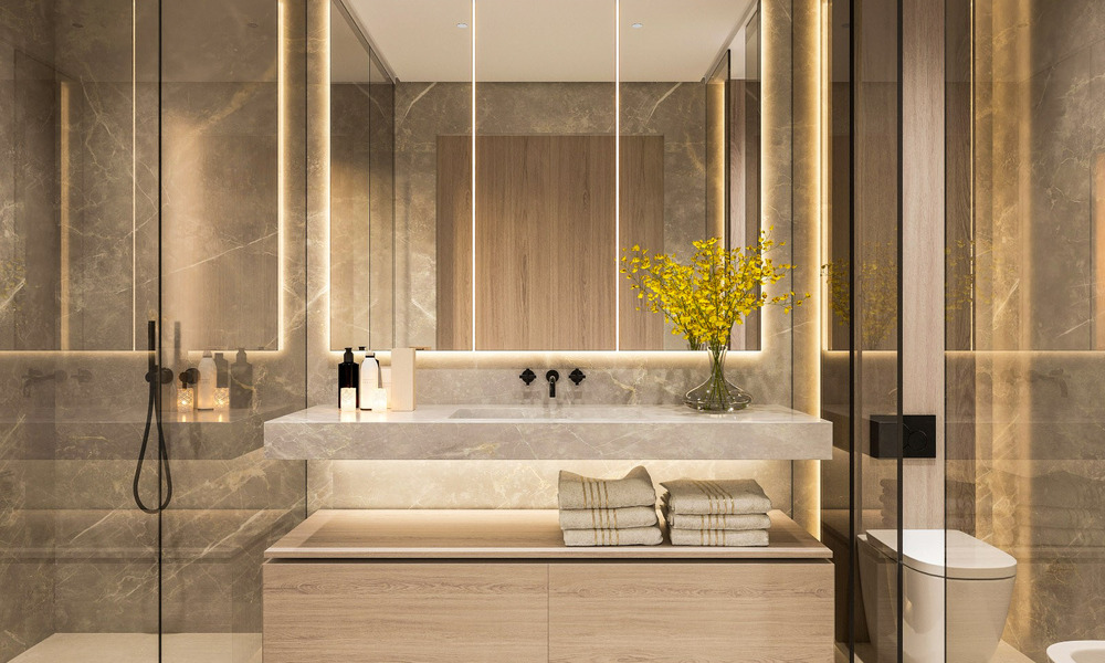 High-end luxe appartement te koop in een eerstelijnstrand complex ten oosten van Marbella centrum 792225