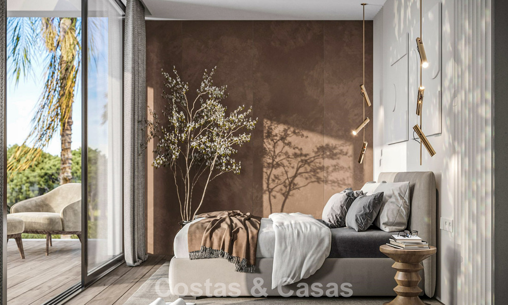 Strak moderne, off-plan designvilla te koop op loopafstand van het strand en voorzieningen in Guadalmina Baja, Marbella 792658