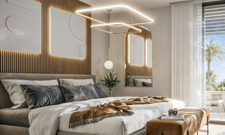 Strak moderne, off-plan designvilla te koop op loopafstand van het strand en voorzieningen in Guadalmina Baja, Marbella 792663 