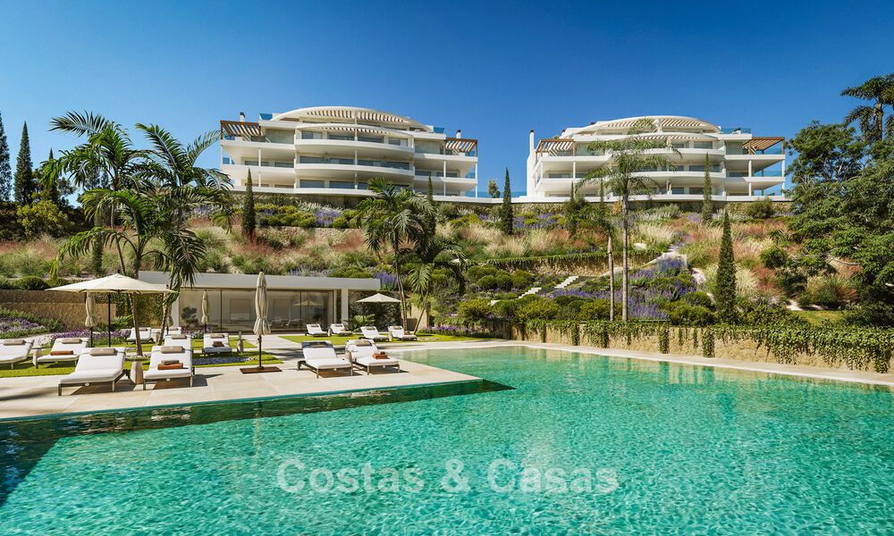 Innovatieve appartementen met panoramisch zeezicht te koop in een golfresort in Mijas Costa, Costa del Sol 792979