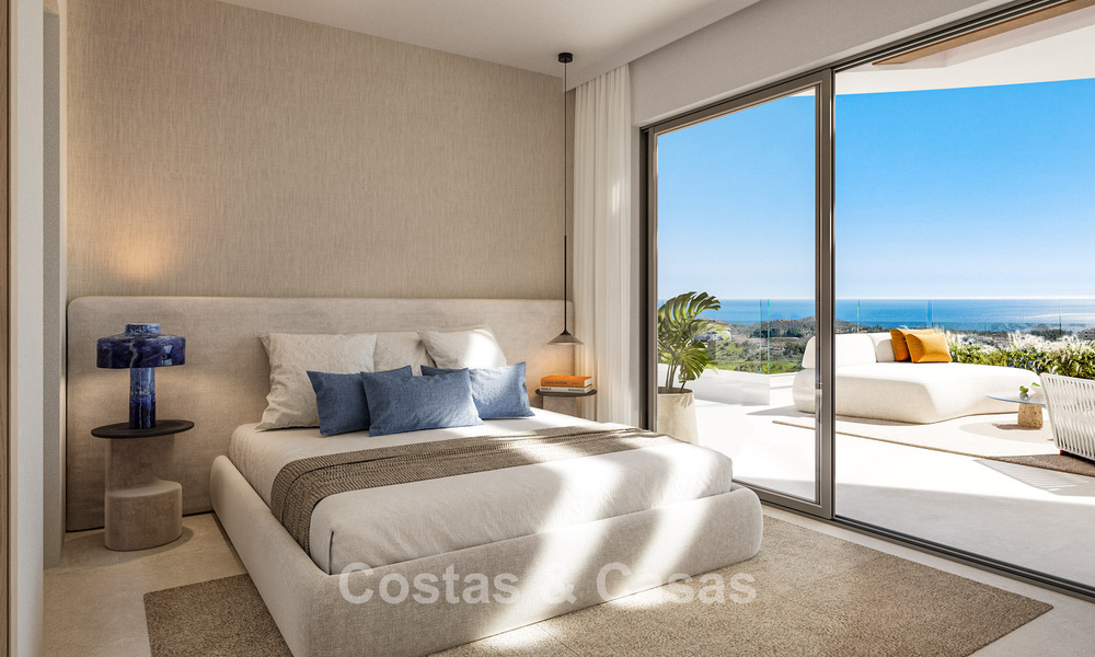 Innovatieve appartementen met panoramisch zeezicht te koop in een golfresort in Mijas Costa, Costa del Sol 792980