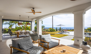Instapklare, eigentijds-mediterrane villa met onverstoord, panoramisch zeezicht te koop in Benahavis - Marbella 793443 