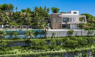 Lancering! Moderne schakelvilla’s met zeezicht in een exclusieve resortstijl te koop in Elviria, Oost-Marbella 793131 