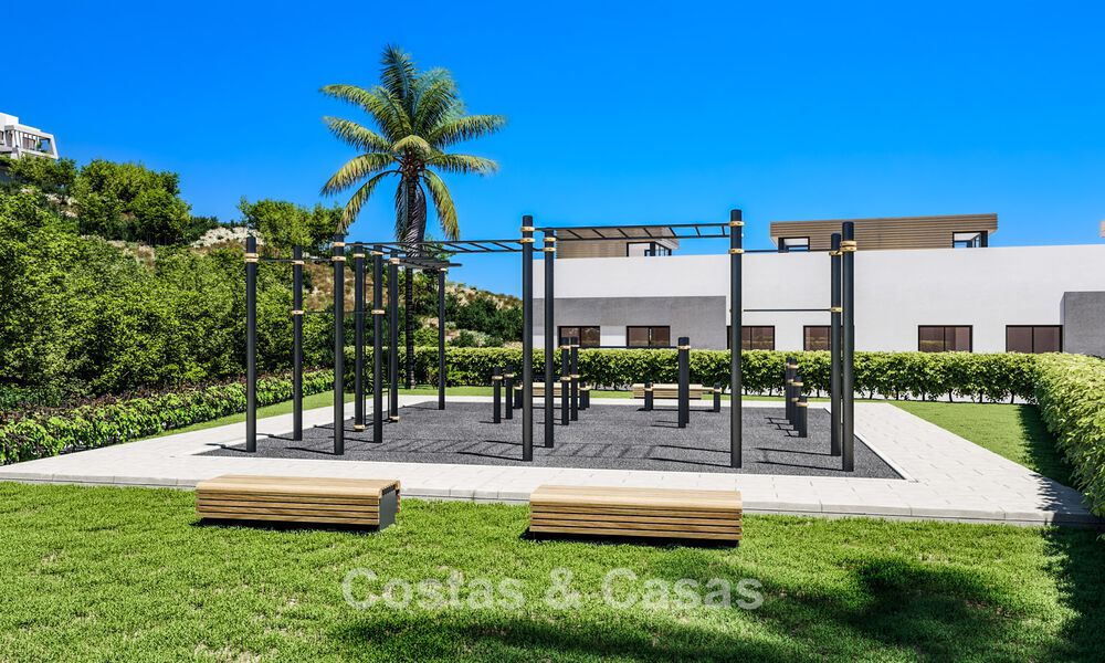 Lancering! Moderne schakelvilla’s met zeezicht in een exclusieve resortstijl te koop in Elviria, Oost-Marbella 793132