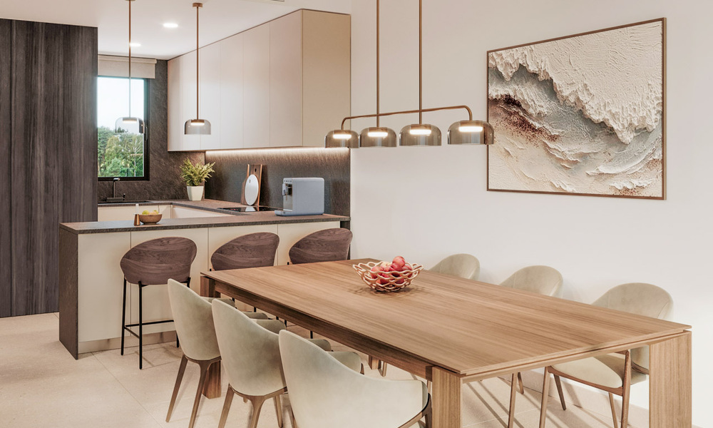 Lancering! Moderne schakelvilla’s met zeezicht in een exclusieve resortstijl te koop in Elviria, Oost-Marbella 793139