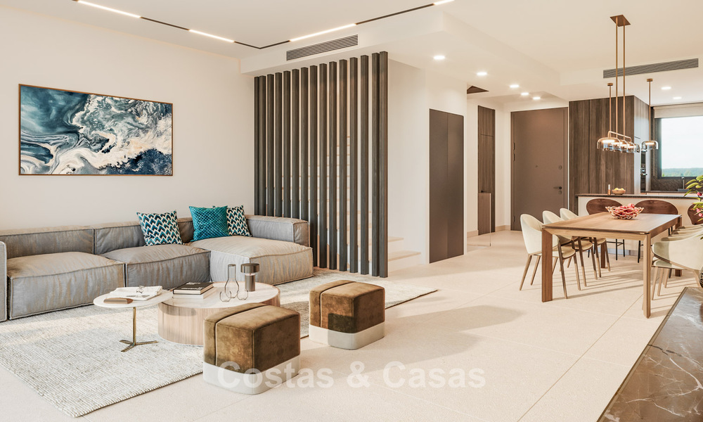 Lancering! Moderne schakelvilla’s met zeezicht in een exclusieve resortstijl te koop in Elviria, Oost-Marbella 793142