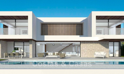 Moderne luxevilla met panoramisch zeezicht te koop op de New Golden Mile, tussen Marbella en Estepona 794034