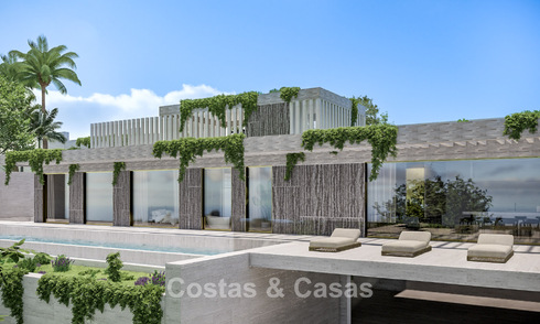Bouwgrond met geavanceerd villaproject te koop in een gated community in Benahavis - Marbella 794301