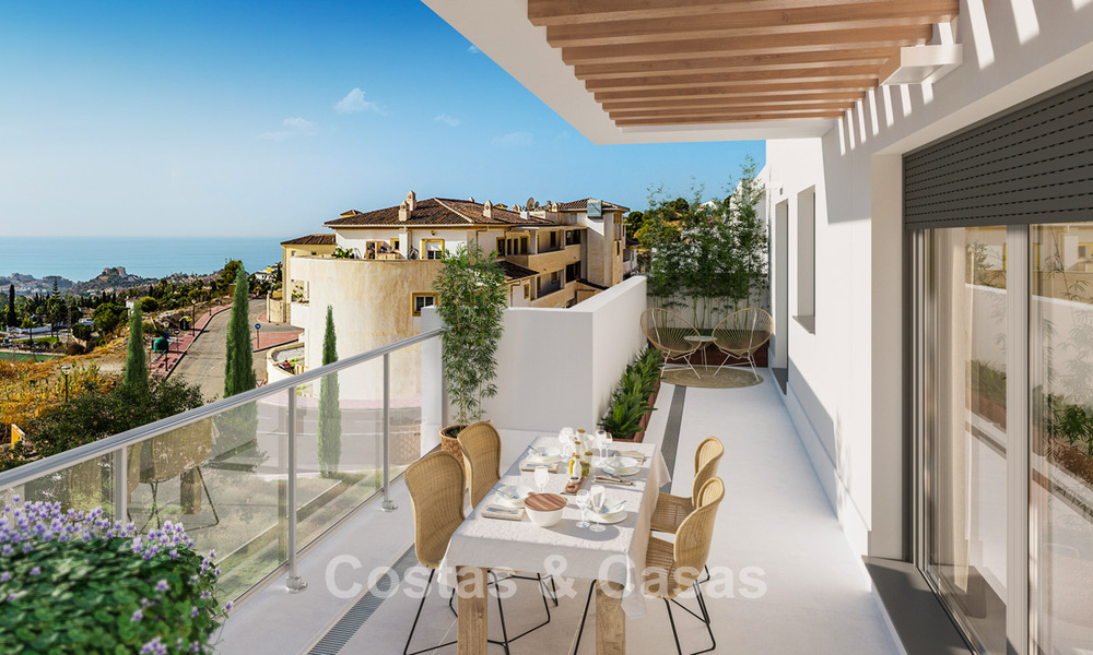 Moderne appartementen te koop in een eigentijds bouwproject met zeezicht in Benalmadena, Costa del Sol 794897