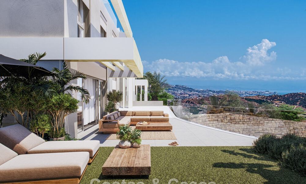Exclusieve, geschakelde villa’s met zeezicht te koop in een begeerde golfomgeving in Mijas, Costa del Sol 795284