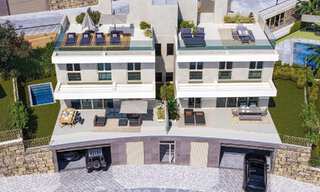 Exclusieve, geschakelde villa’s met zeezicht te koop in een begeerde golfomgeving in Mijas, Costa del Sol 795287 