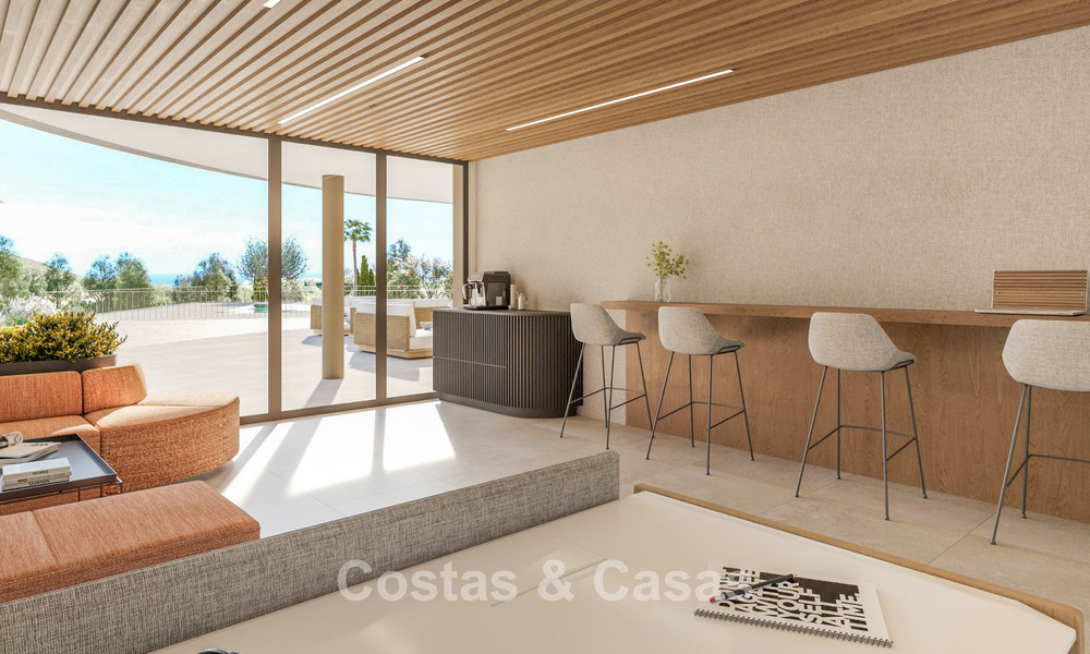 Moderne, luxe nieuwbouwappartementen te koop met zeezicht in Mijas Costa, Costa del Sol 796018