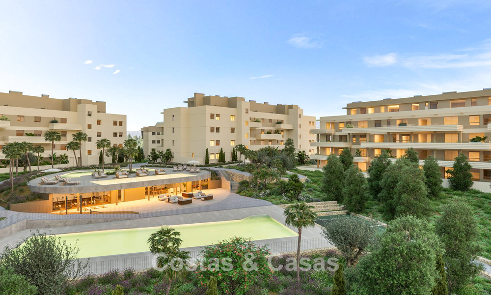 Moderne, luxe nieuwbouwappartementen te koop met zeezicht in Mijas Costa, Costa del Sol 796019