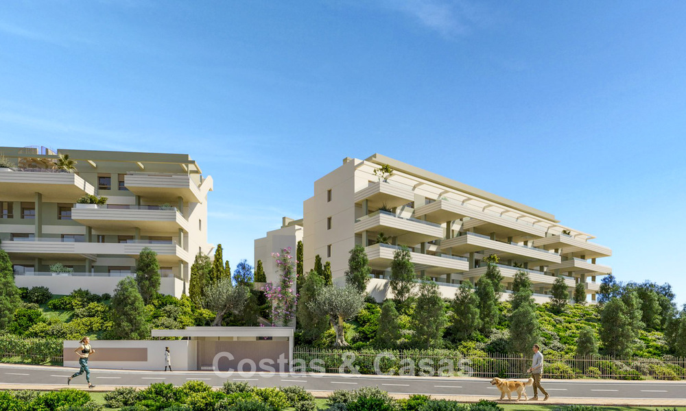 Moderne, luxe nieuwbouwappartementen te koop met zeezicht in Mijas Costa, Costa del Sol 796021