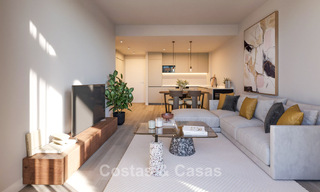 Moderne, luxe nieuwbouwappartementen te koop met zeezicht in Mijas Costa, Costa del Sol 796025 