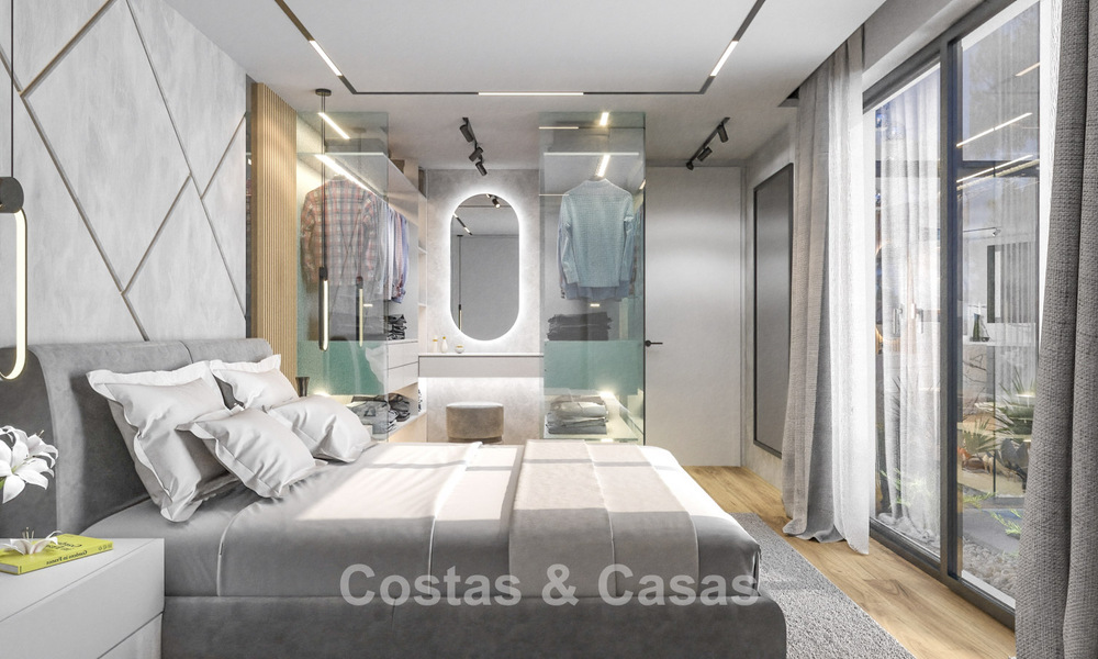 Gloednieuwe, moderne luxevilla met zeezicht te koop aan de strandzijde ten oosten van Marbella centrum 796232