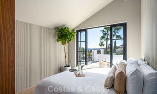 Exclusieve, architecturale villa met panoramisch golf- en zeezicht te koop in Nueva Andalucia, Marbella 796351 