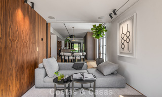 Exclusieve, architecturale villa met panoramisch golf- en zeezicht te koop in Nueva Andalucia, Marbella 796356 