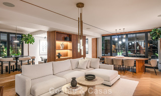 Exclusieve, architecturale villa met panoramisch golf- en zeezicht te koop in Nueva Andalucia, Marbella 796383 