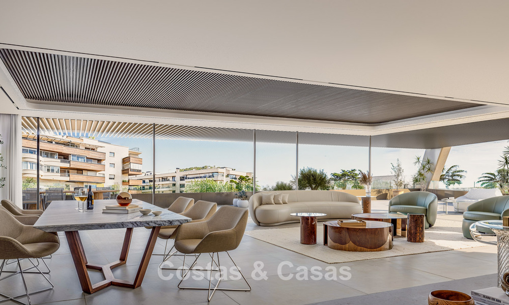 Innovatieve nieuwbouwappartementen met avant-gardist architectuur te koop in het centrum van Estepona 795938