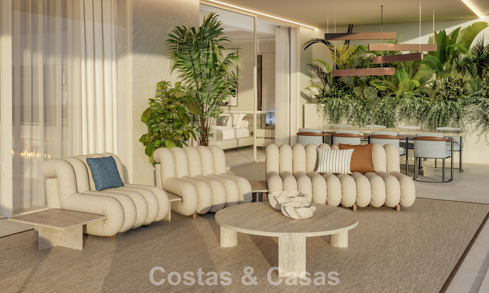 Lancering! Avant-gardische luxe appartementen te koop met zeezicht op een steenworp van het strand en de boulevard in Estepona 797192