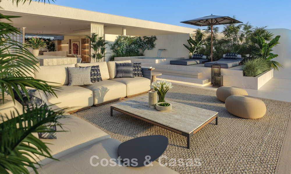 Lancering! Avant-gardische luxe appartementen te koop met zeezicht op een steenworp van het strand en de boulevard in Estepona 797194