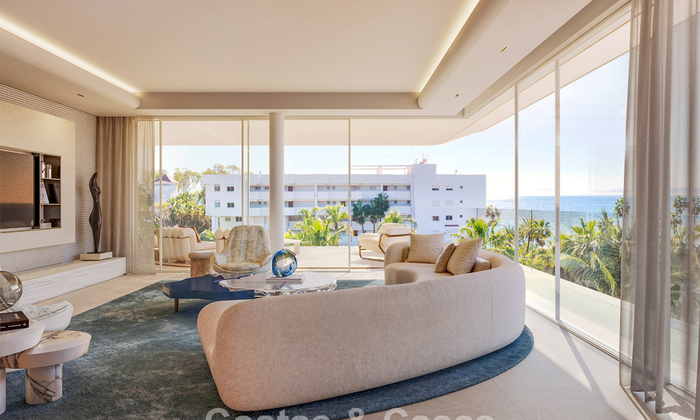 Lancering! Avant-gardische luxe appartementen te koop met zeezicht op een steenworp van het strand en de boulevard in Estepona 797204
