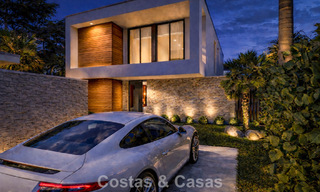 Nieuwe, modernistische luxevilla te koop grenzend aan de golfbaan in Mijas, Costa del Sol 798116 