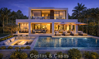 Nieuwe, modernistische luxevilla te koop grenzend aan de golfbaan in Mijas, Costa del Sol 798119 