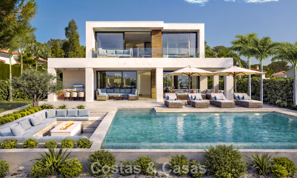 Nieuwe, modernistische luxevilla te koop grenzend aan de golfbaan in Mijas, Costa del Sol 798121