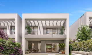 Resale – Nieuwbouw design rijtjeshuis te koop, strandzijde Elviria, Marbella Oost 797051 