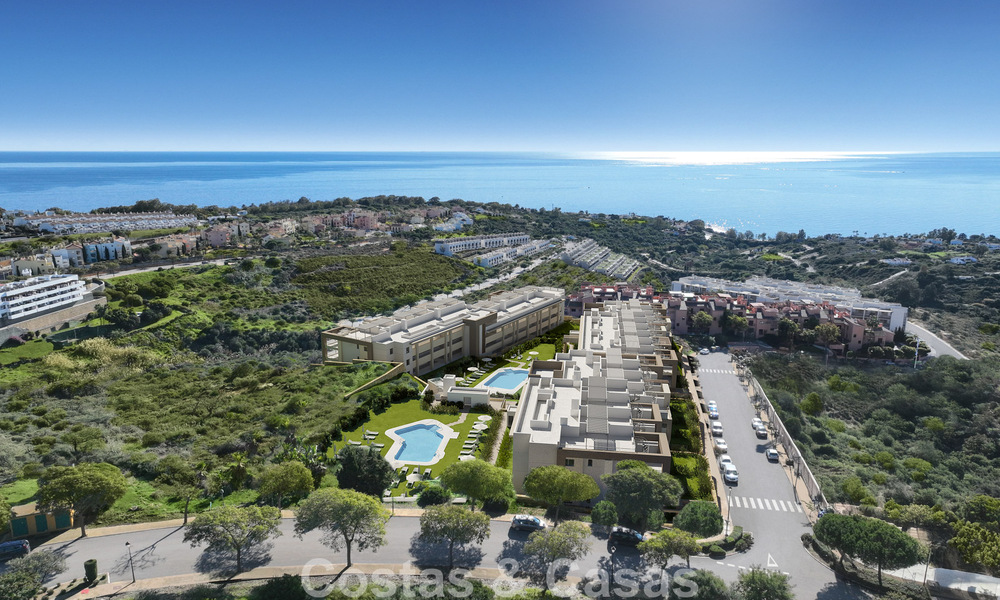Hedendaagse luxe nieuwbouwappartementen met betoverend zeezicht te koop in Manilva, Costa del Sol 797590