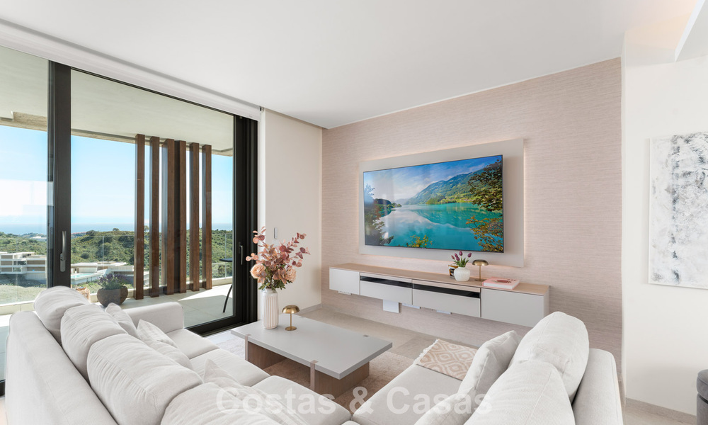 Lichtrijk, eigentijds luxe penthouse te koop met zeezicht in de heuvels van La Quinta Resort in Marbella - Benahavis 797677