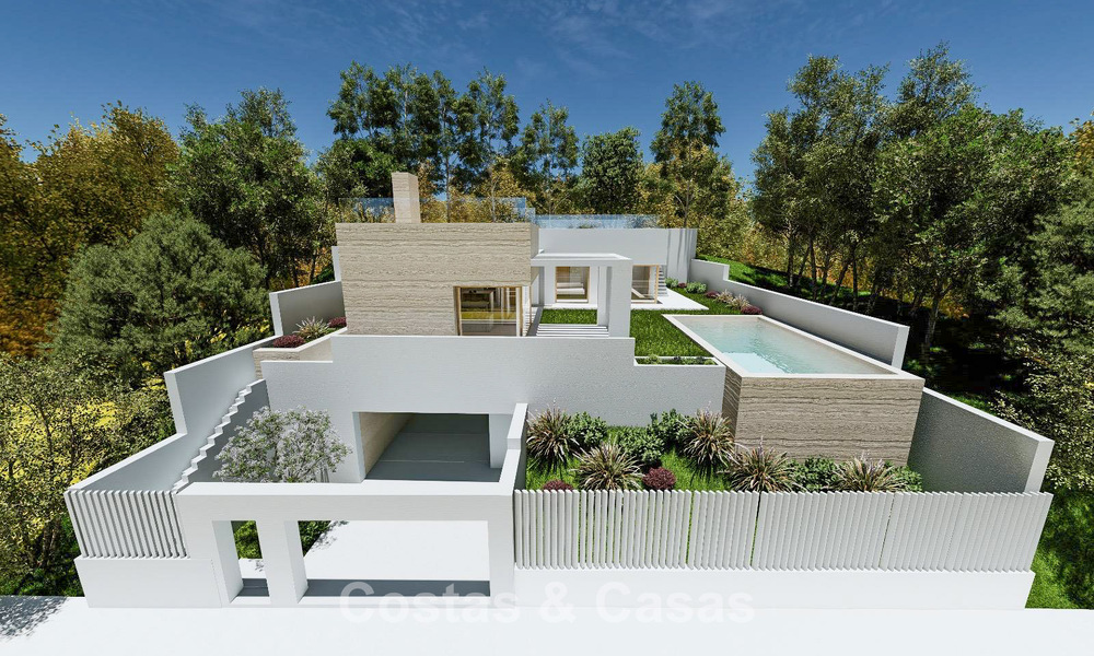 Nieuwbouw villaproject te koop grenzend aan de golfbaan vlak bij de stranden en Estepona stad 798389