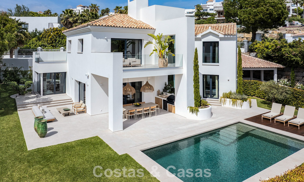 Instapklare, eigentijds-mediterrane nieuwe luxevilla te koop in een golfwijk van Marbella - Benahavis 798736
